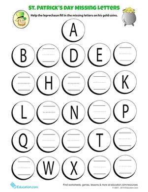 complete the missing letters worksheet