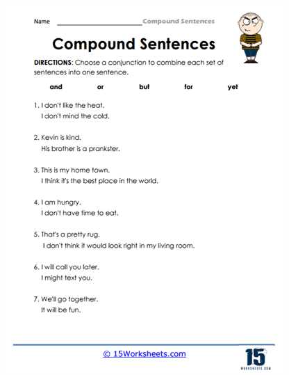 complex simple and compound sentences worksheet