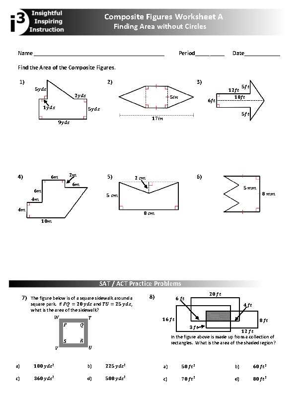 composite figures worksheet 7th grade