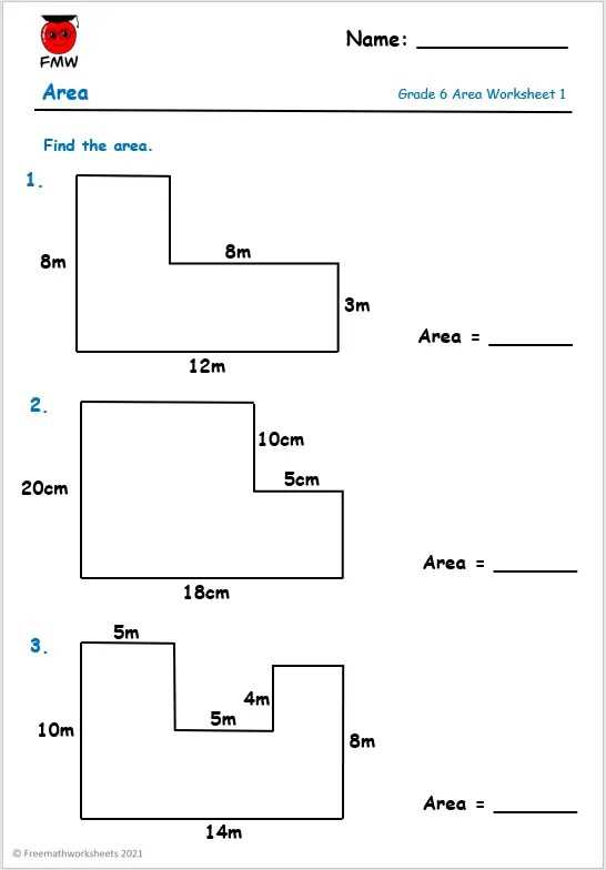 composite shapes area and perimeter worksheets
