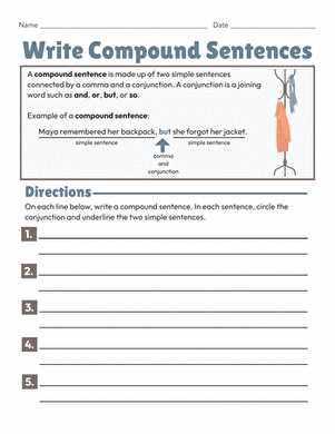 compound complex sentences worksheets