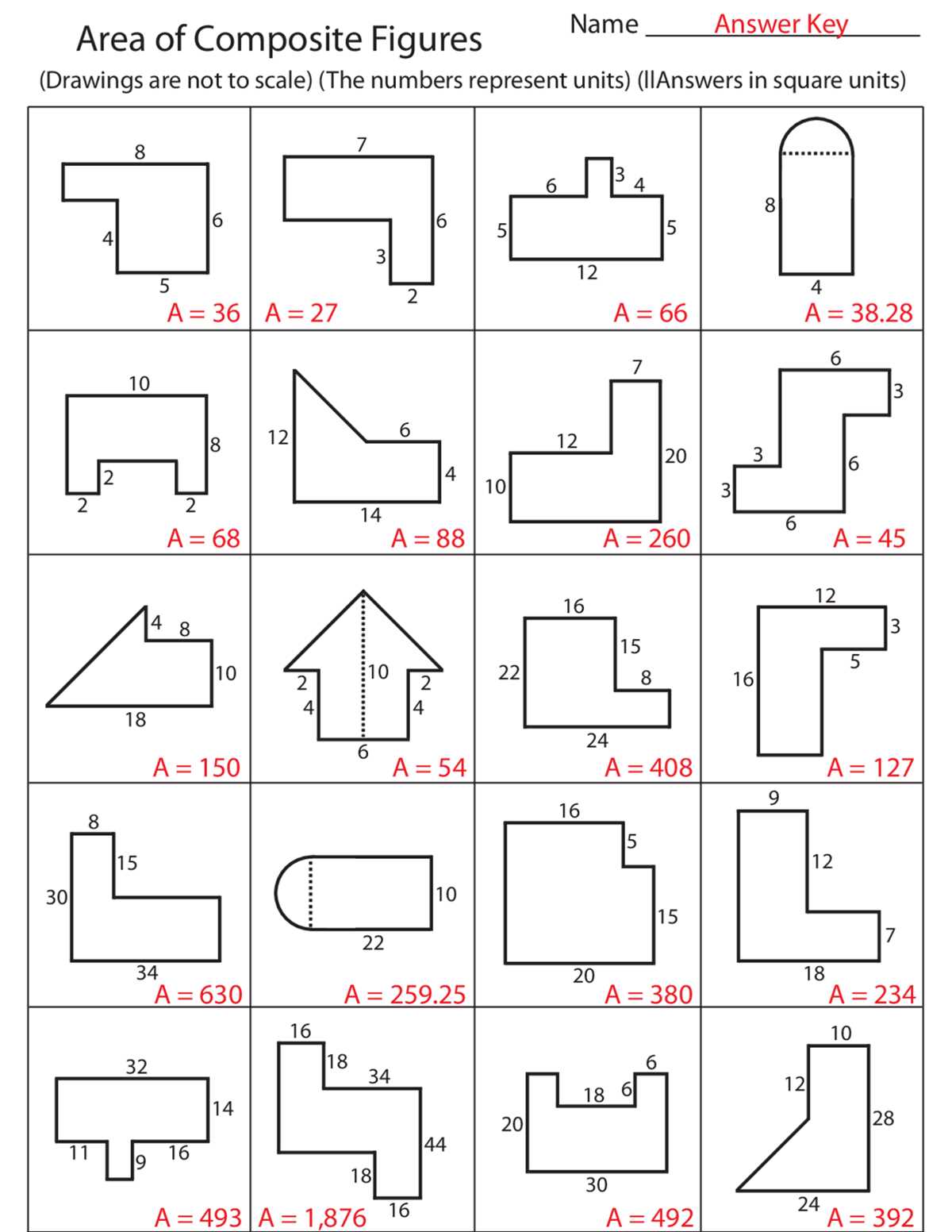 compound shapes worksheet