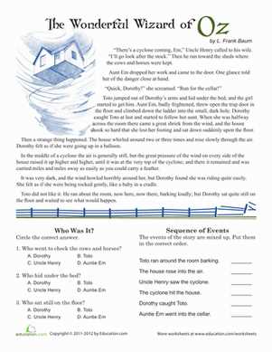 comprehension worksheets free