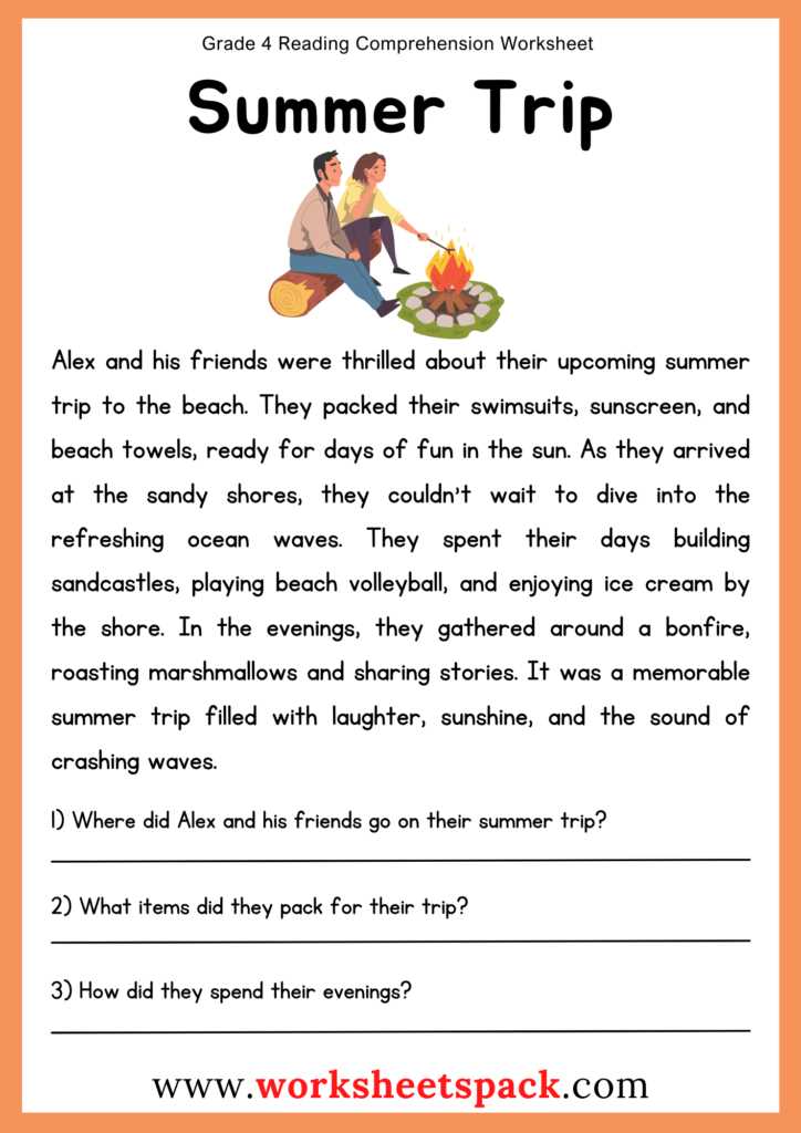comprehension worksheets year 4 uk