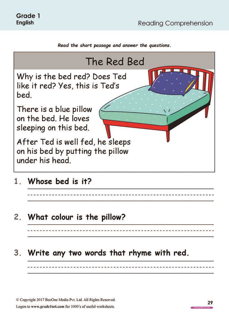 comprehensive worksheet for class 1