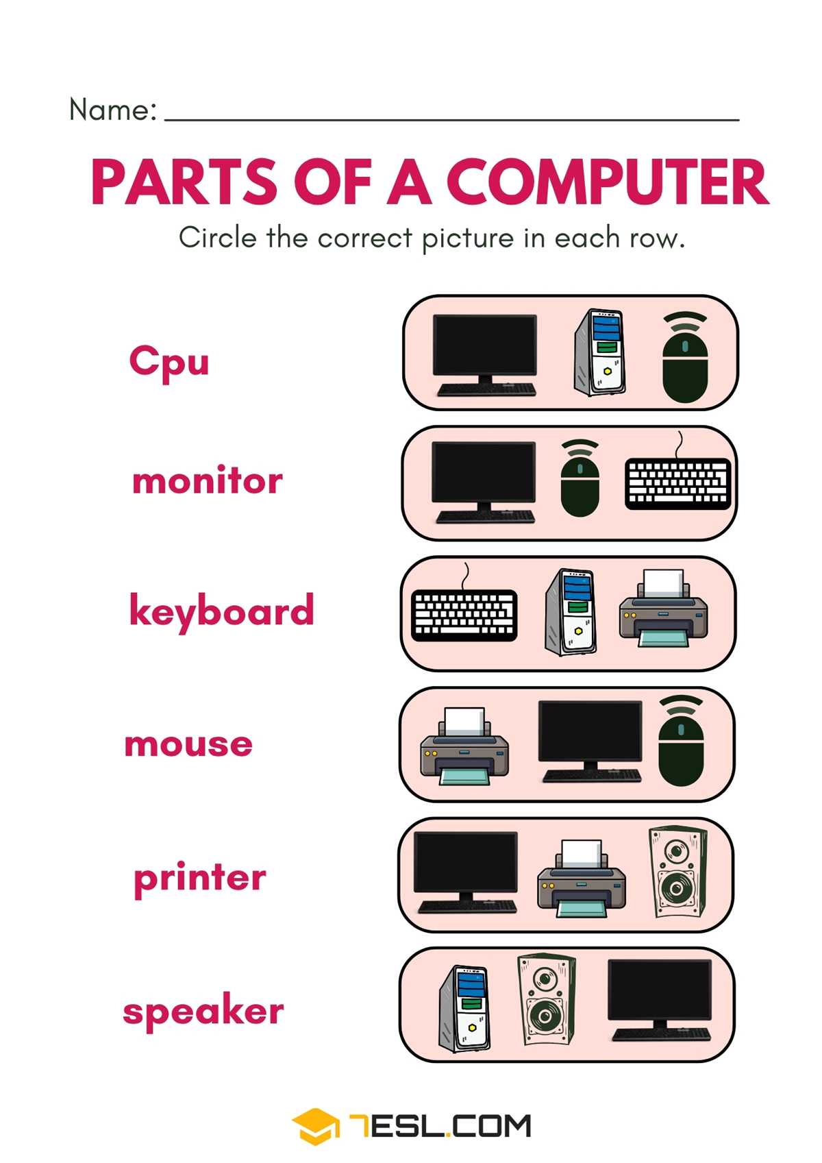 computers worksheets