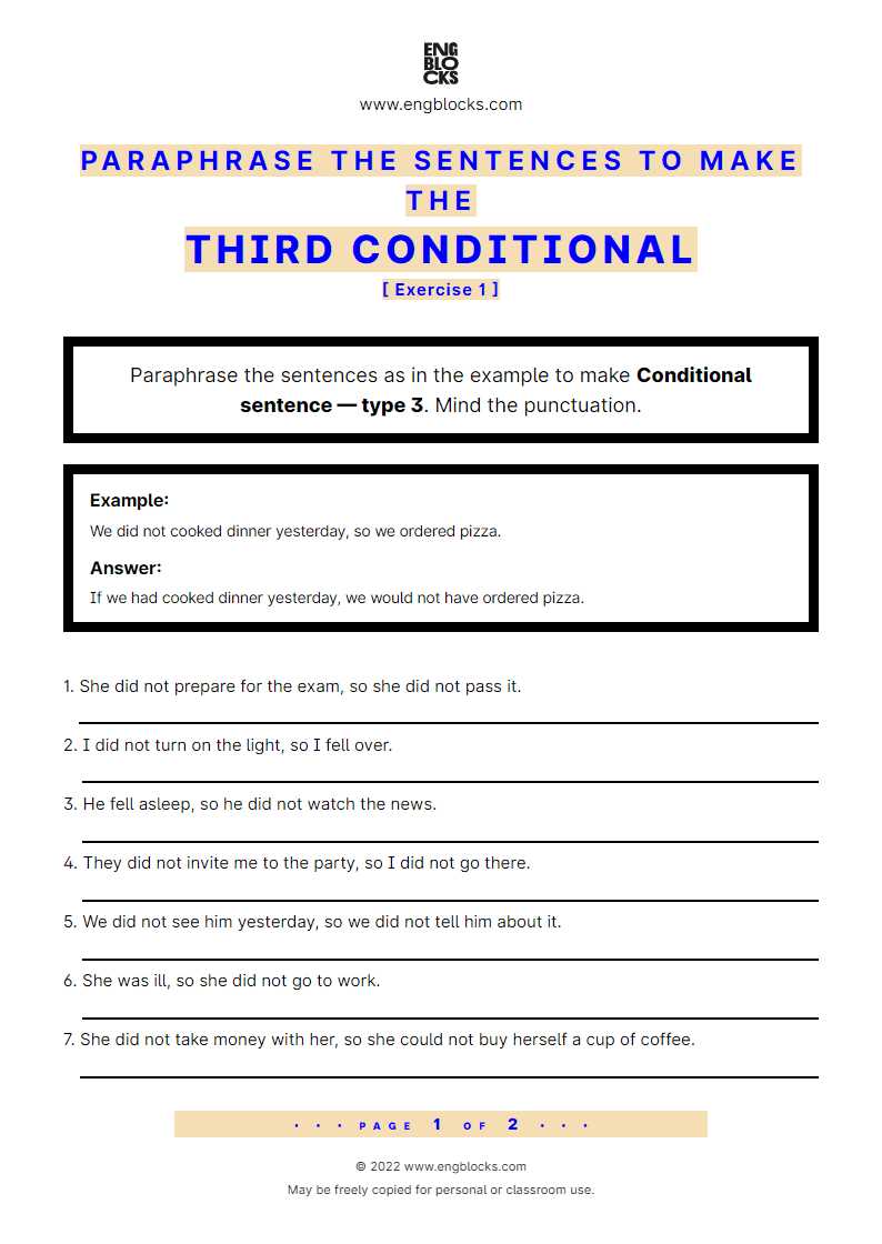 conditional type 3 worksheet