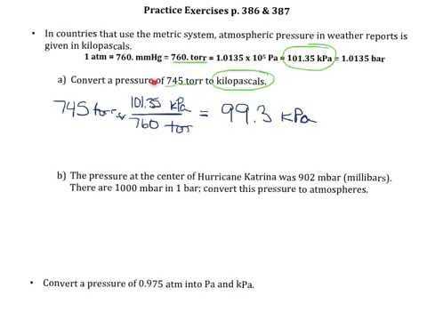 converting pressure units worksheet