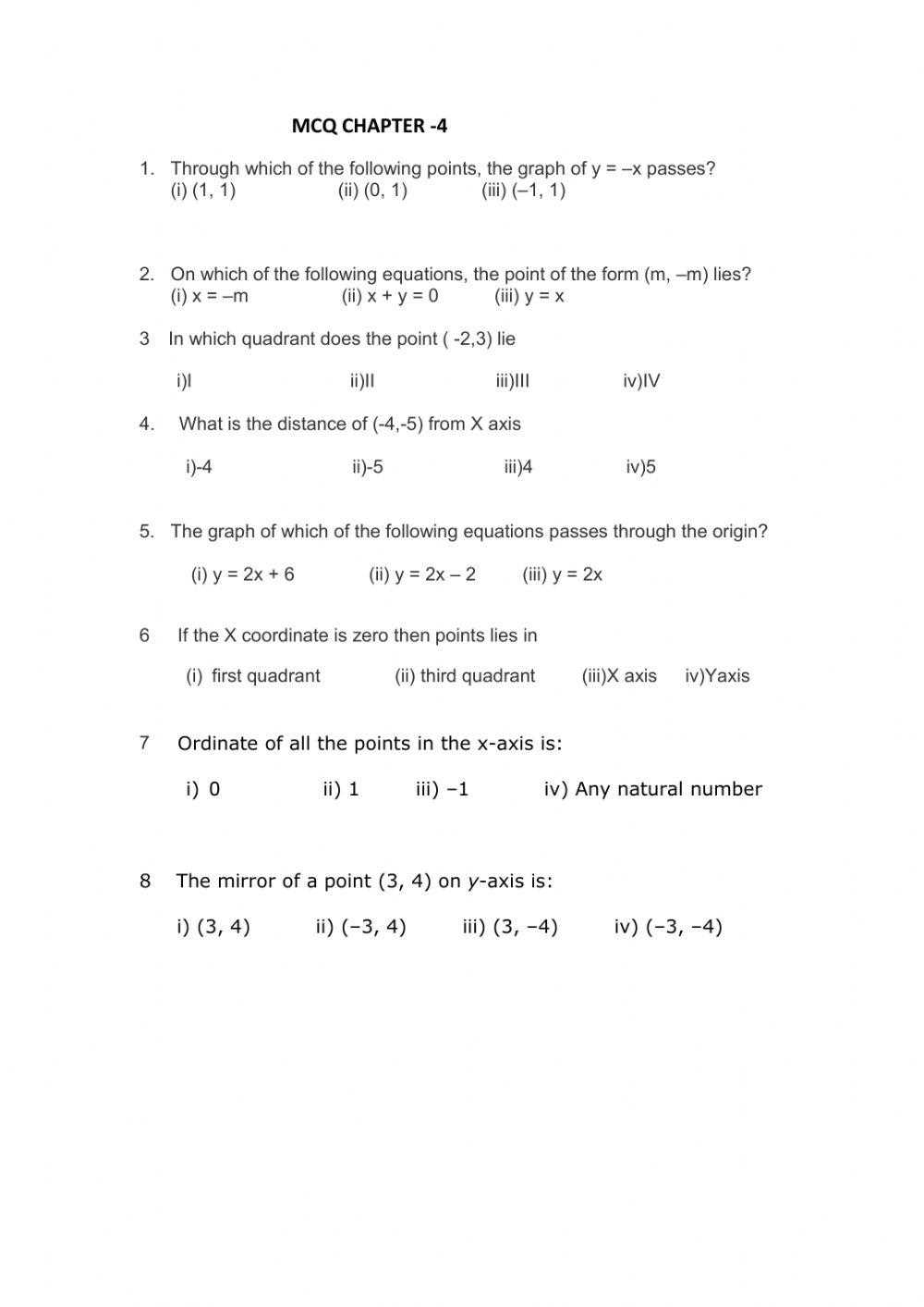 coordinate geometry worksheets