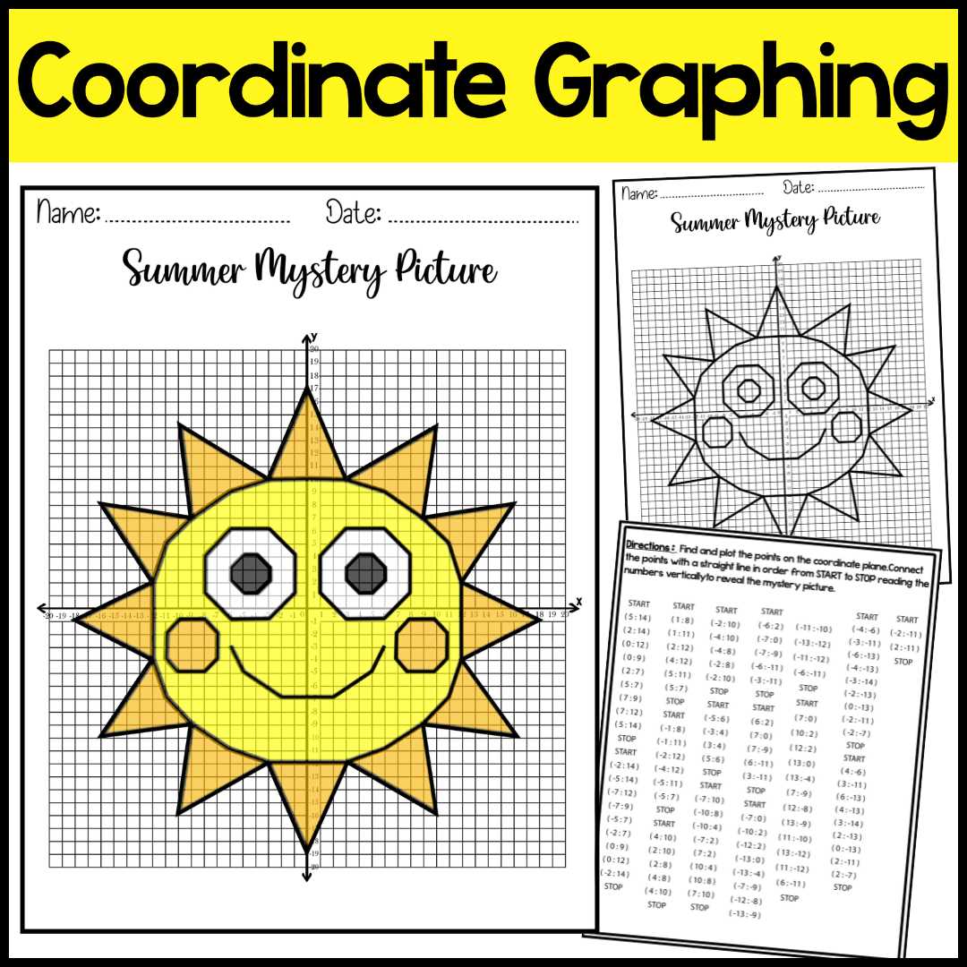 coordinate graphing mystery picture worksheets