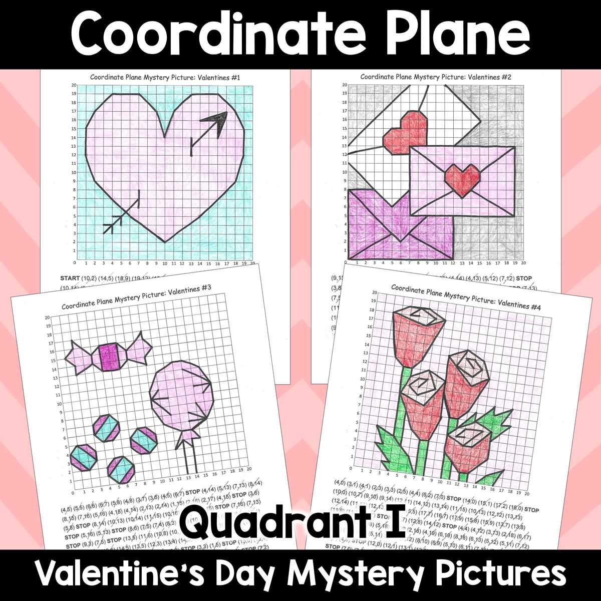 coordinate plane worksheets that make pictures