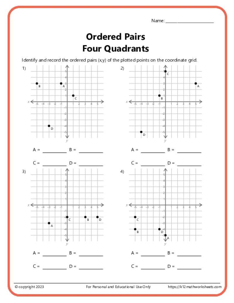 coordinate plane worksheets that make pictures