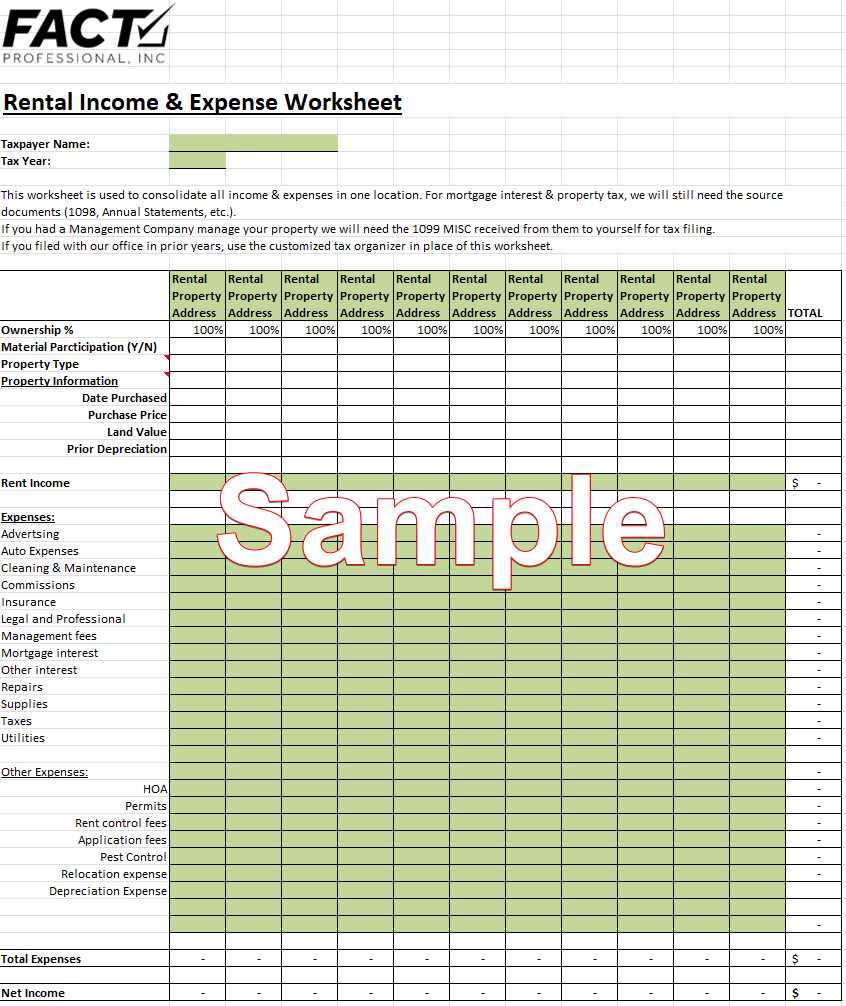 corporate tax worksheet