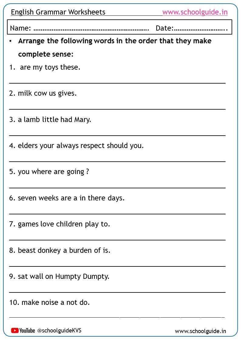 correcting sentences worksheets 6th grade