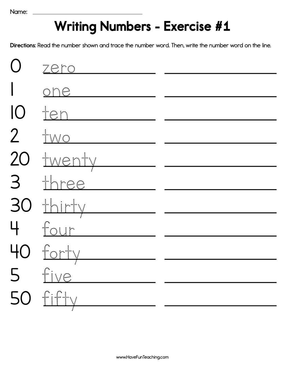 count and write numbers worksheet