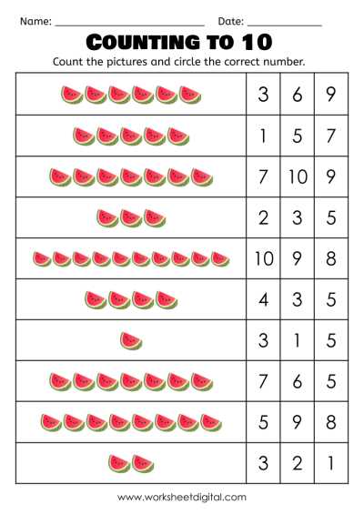 count objects worksheet