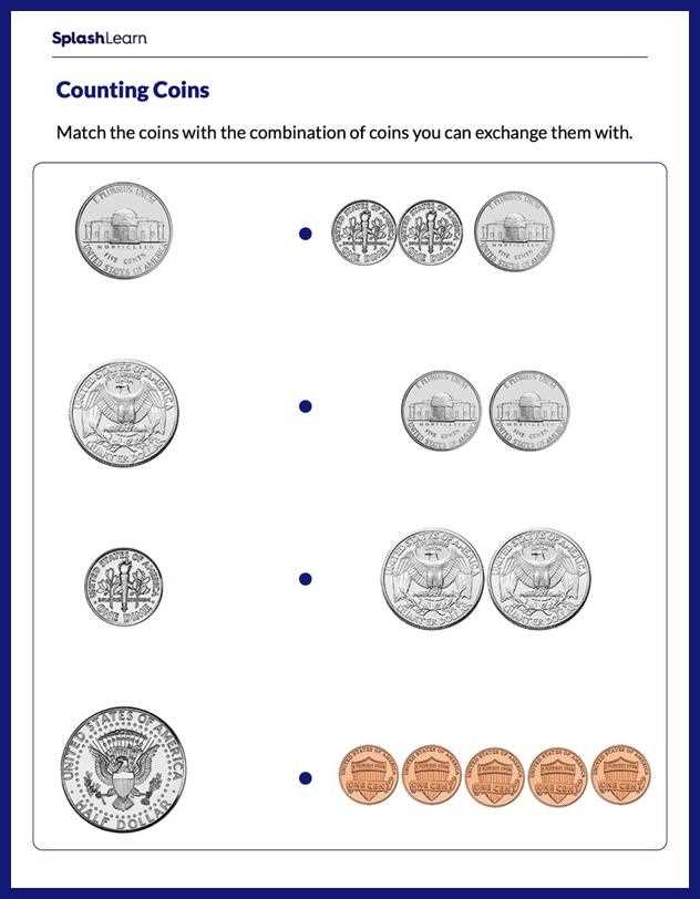 count the money worksheet for class 1
