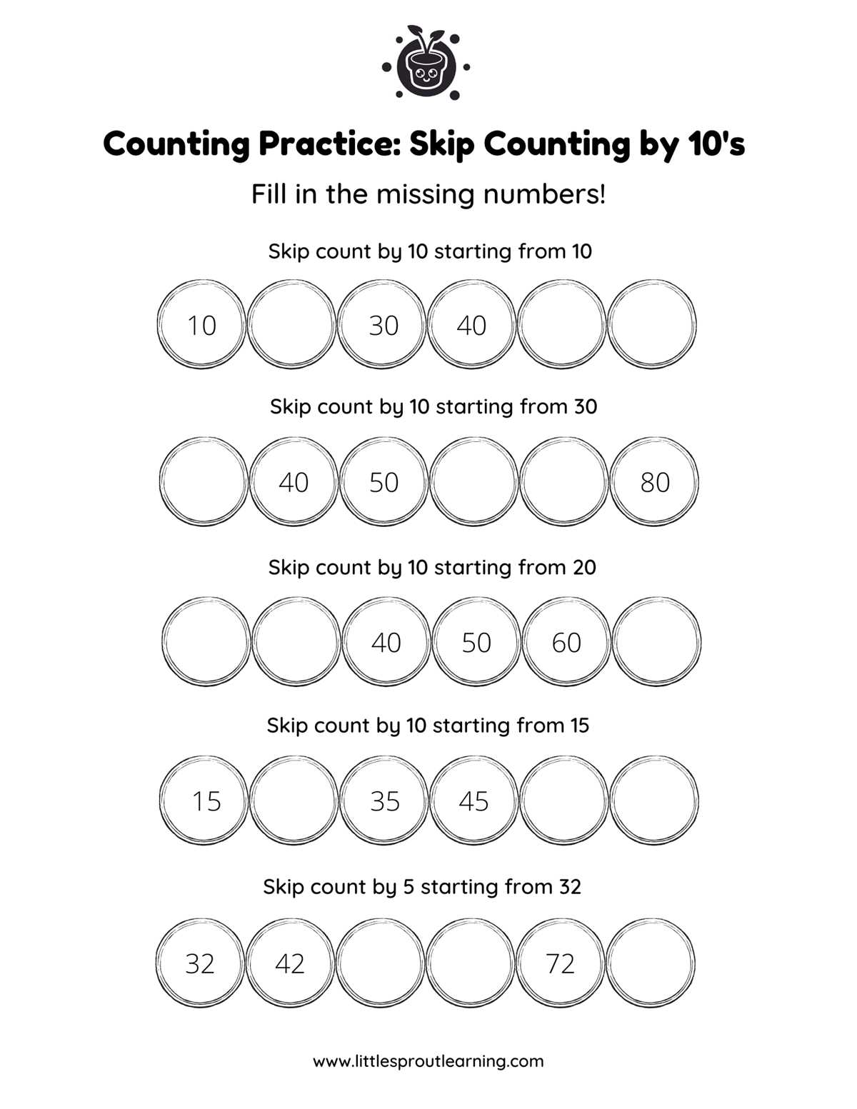 counting by 10s worksheet grade 1 counting by 10s worksheet grade 1