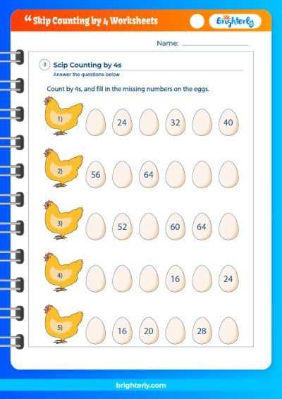counting by 4s worksheet