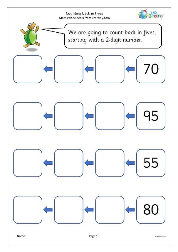 counting by 5s worksheet free
