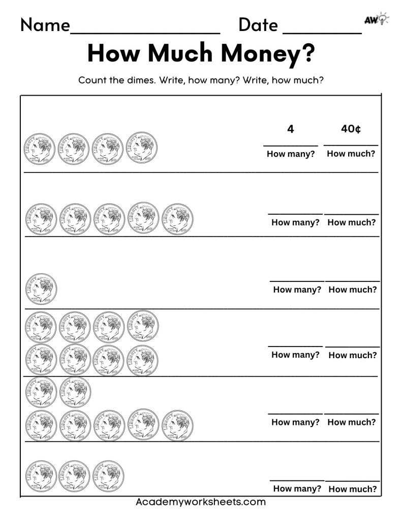 counting money worksheets grade 2