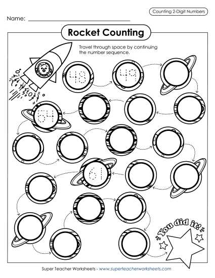 counting objects 1 100 worksheets