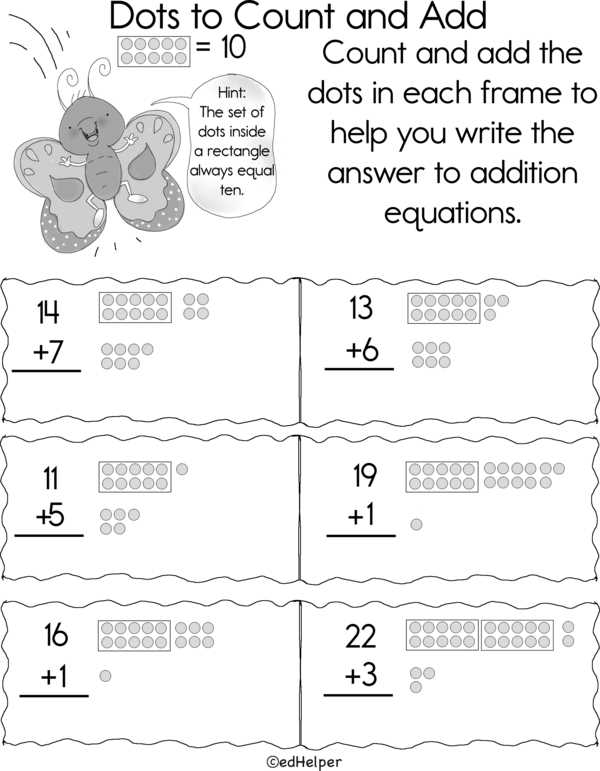 counting on to add worksheets grade 1