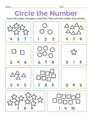 counting worksheets for preschool
