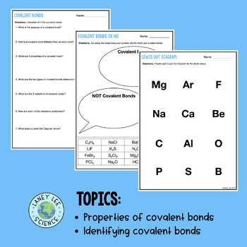 covalent bonding worksheet