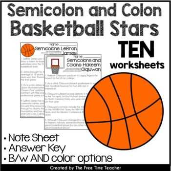 colons and semicolons worksheet