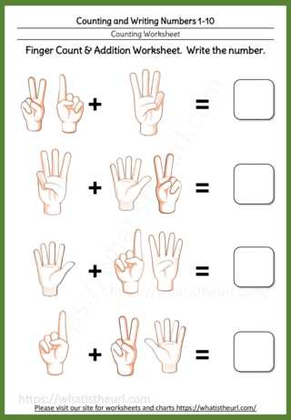 counting numbers 1 10 worksheet