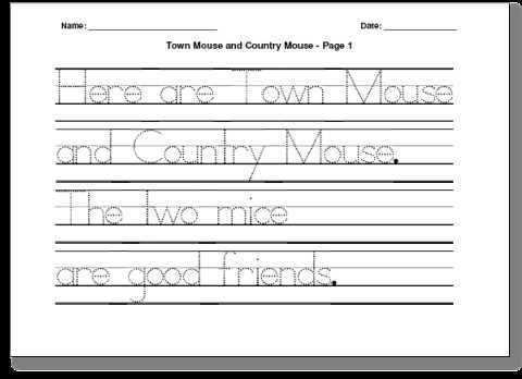 creating tracing worksheets