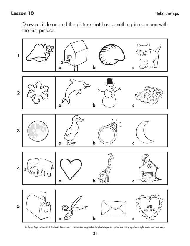 critical thinking worksheets for kindergarten