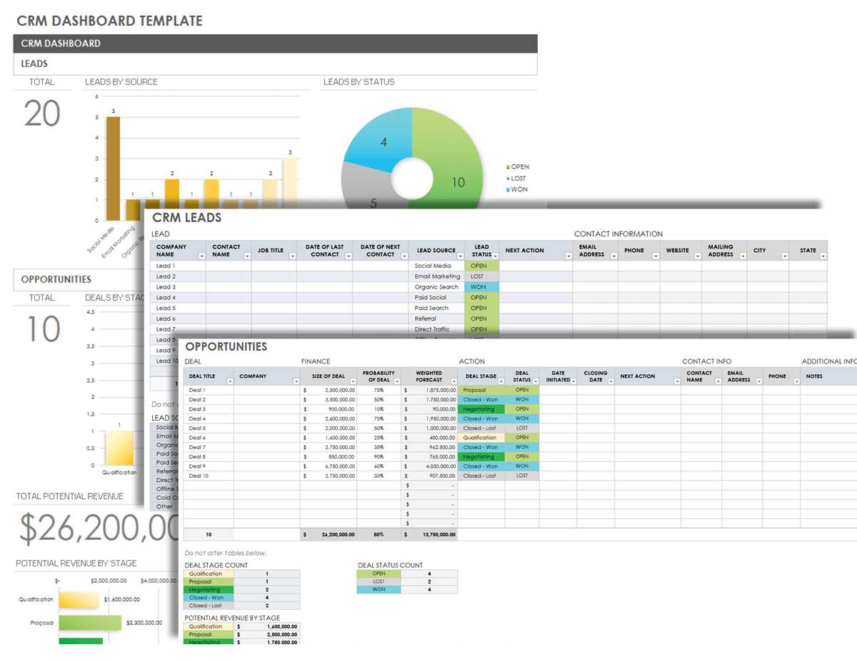 crm worksheet example