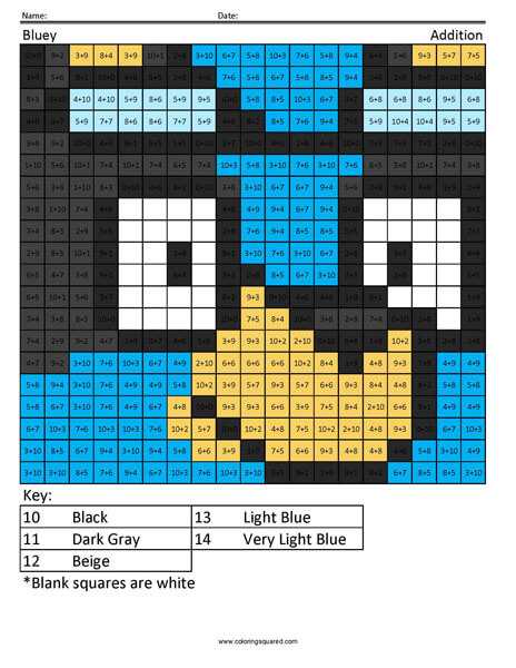 bluey math worksheets free