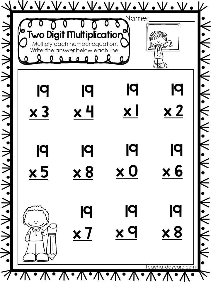 multiplication worksheets 2