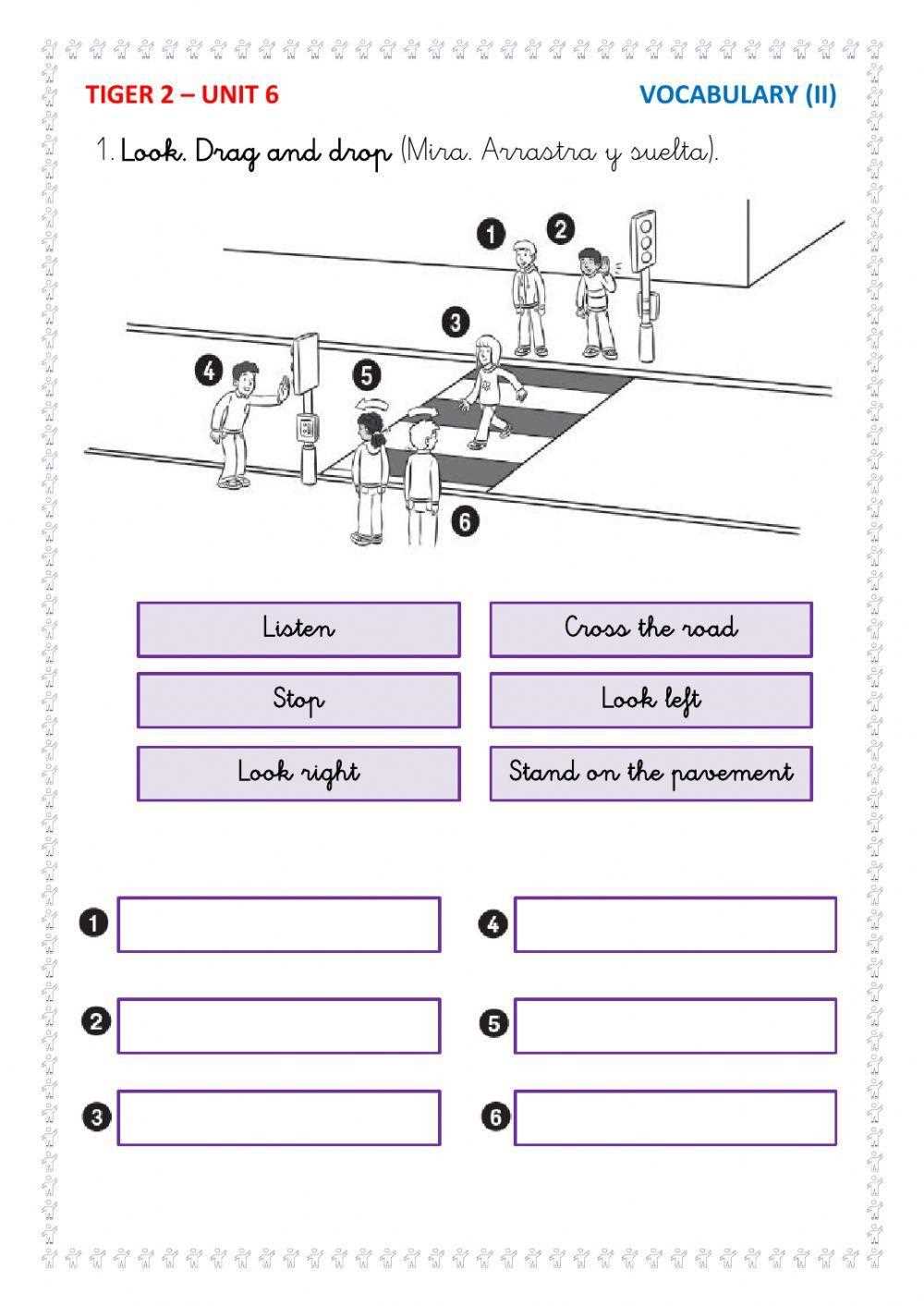 crossing the road safely worksheets