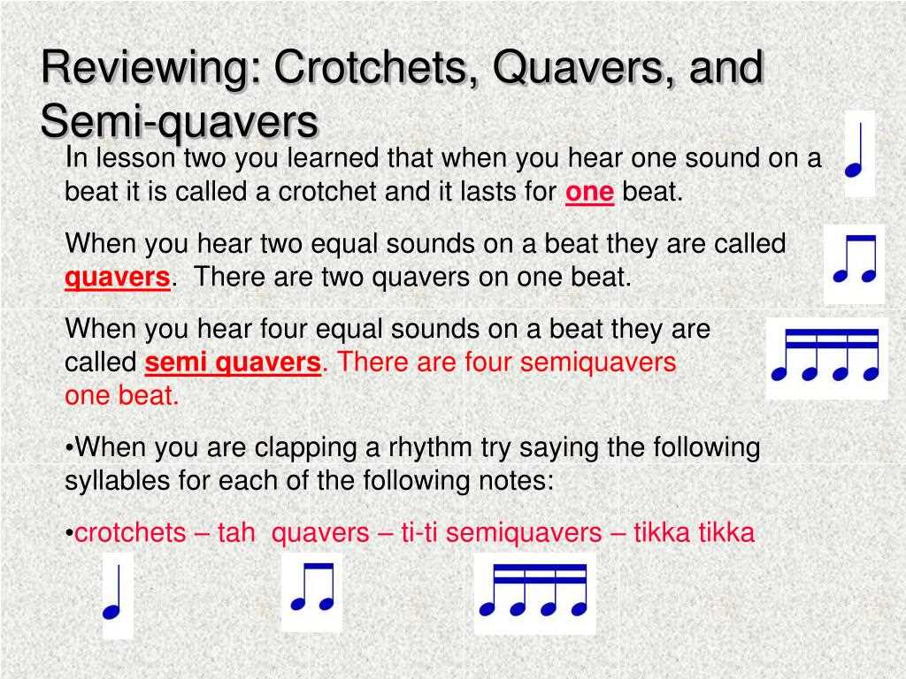 crotchets and quavers worksheet