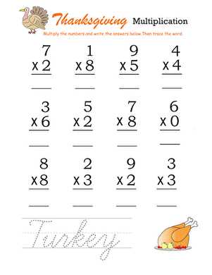 math worksheets for multiplication