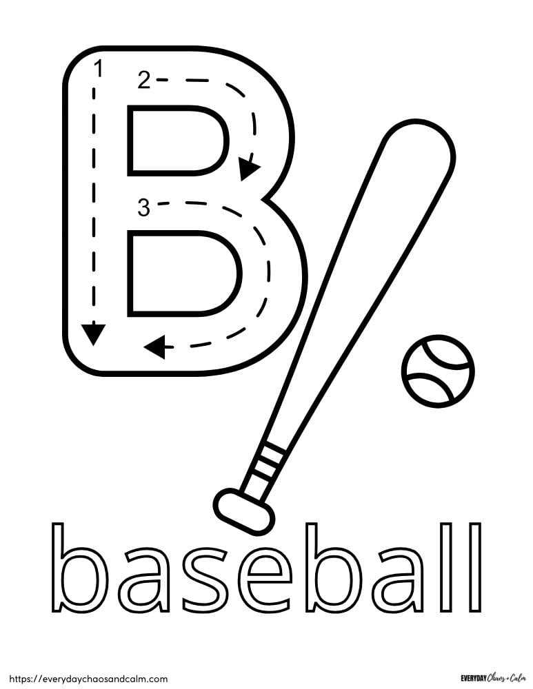 coloring letter b worksheets for kindergarten