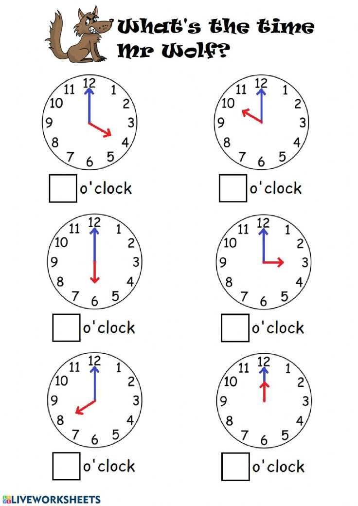 telling time worksheets for kindergarten