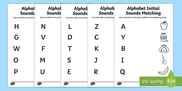 alphabet initial sounds worksheet