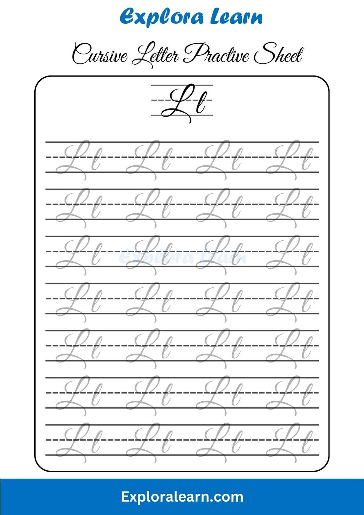 cursive lowercase i worksheet