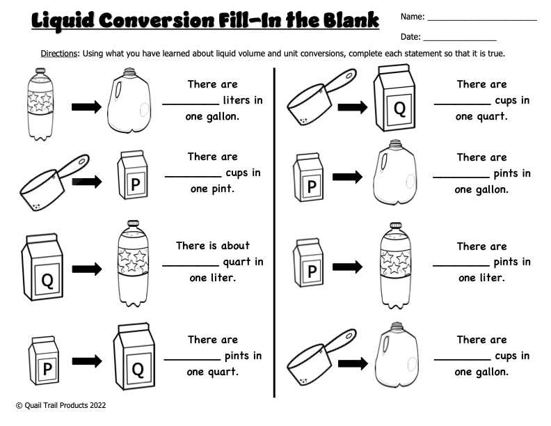 customary conversion worksheet