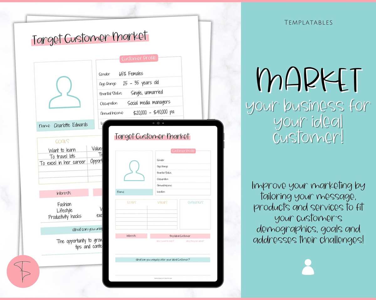 customer avatar worksheet template