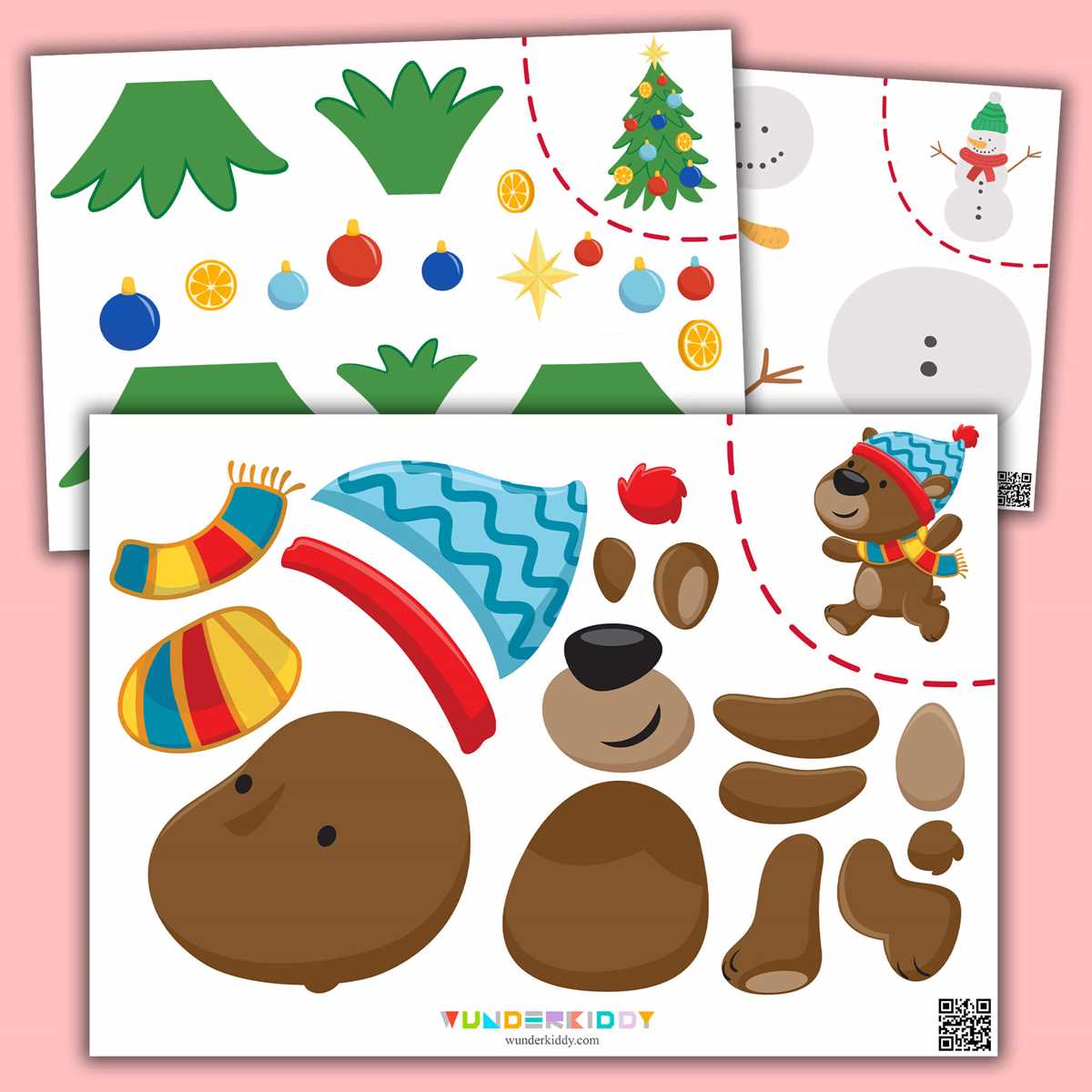 cut and glue christmas worksheets