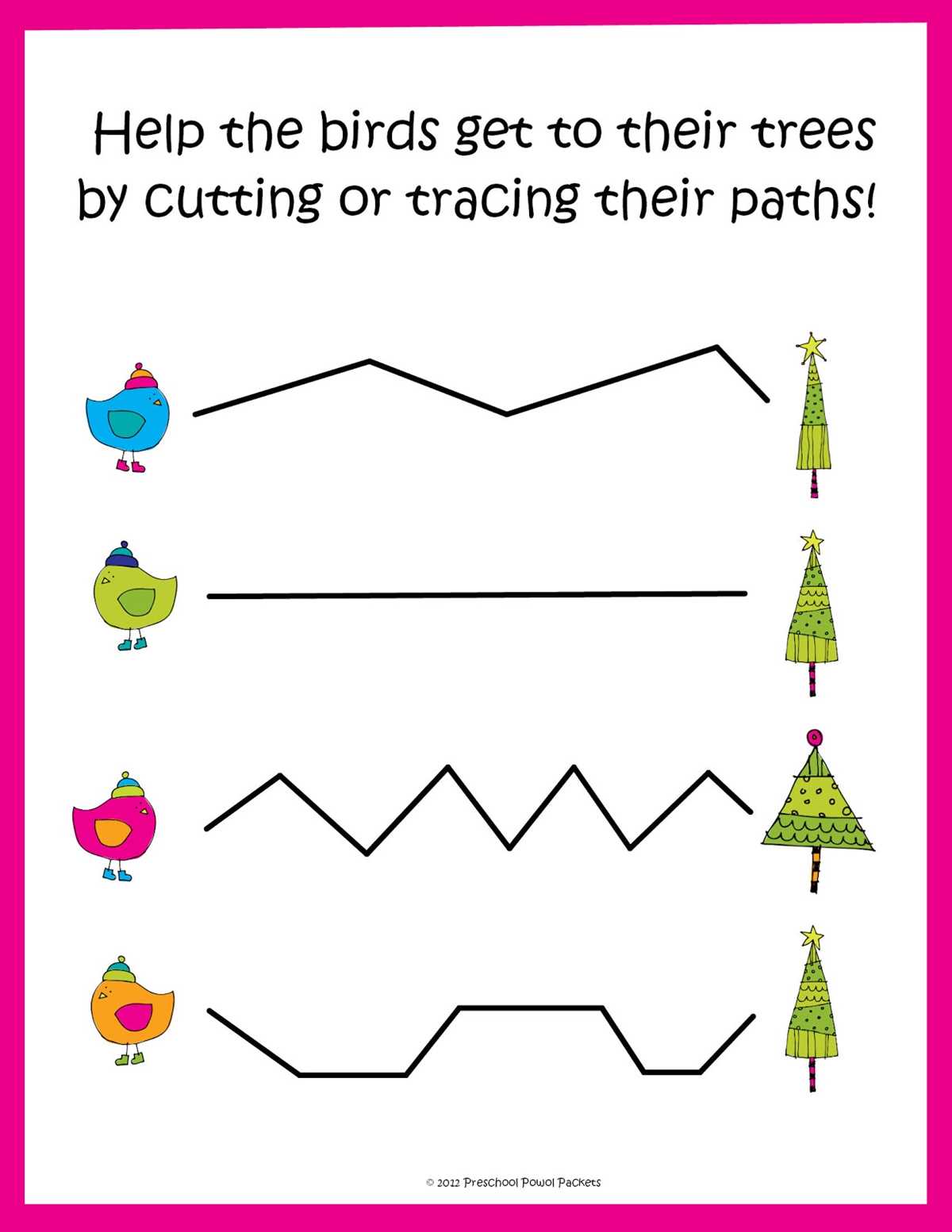 cutting and tracing worksheets