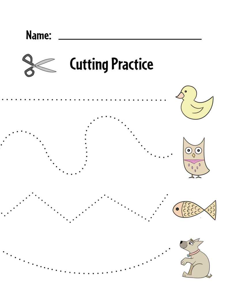cutting shapes worksheet