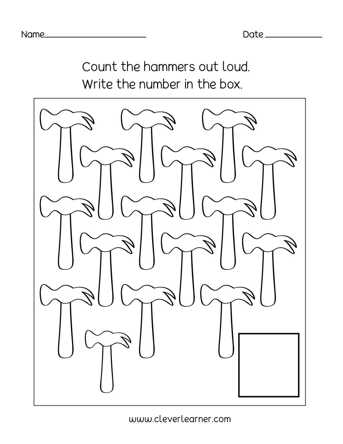number 16 worksheets for preschool