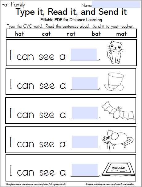 cvc worksheet printable